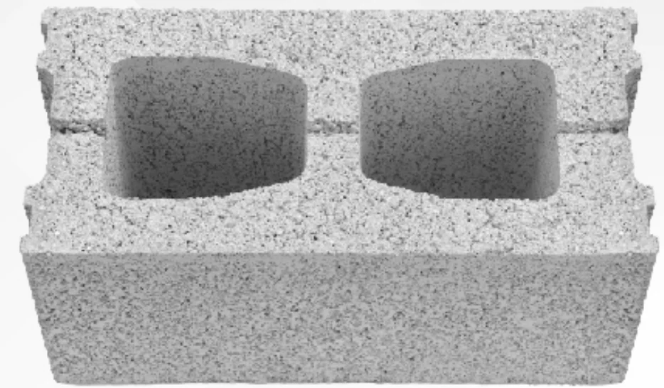 Concrete hollow and bottom-closed block formats