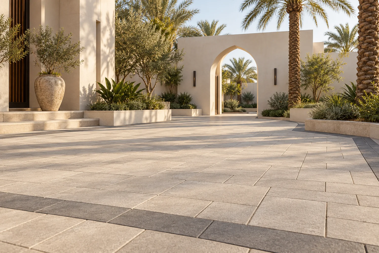 Oman-inspired paving concept